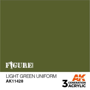 AK Interactive AK11428 Figure Series Light Green Uniform Acrylic Paint 17ml 3rd Generation